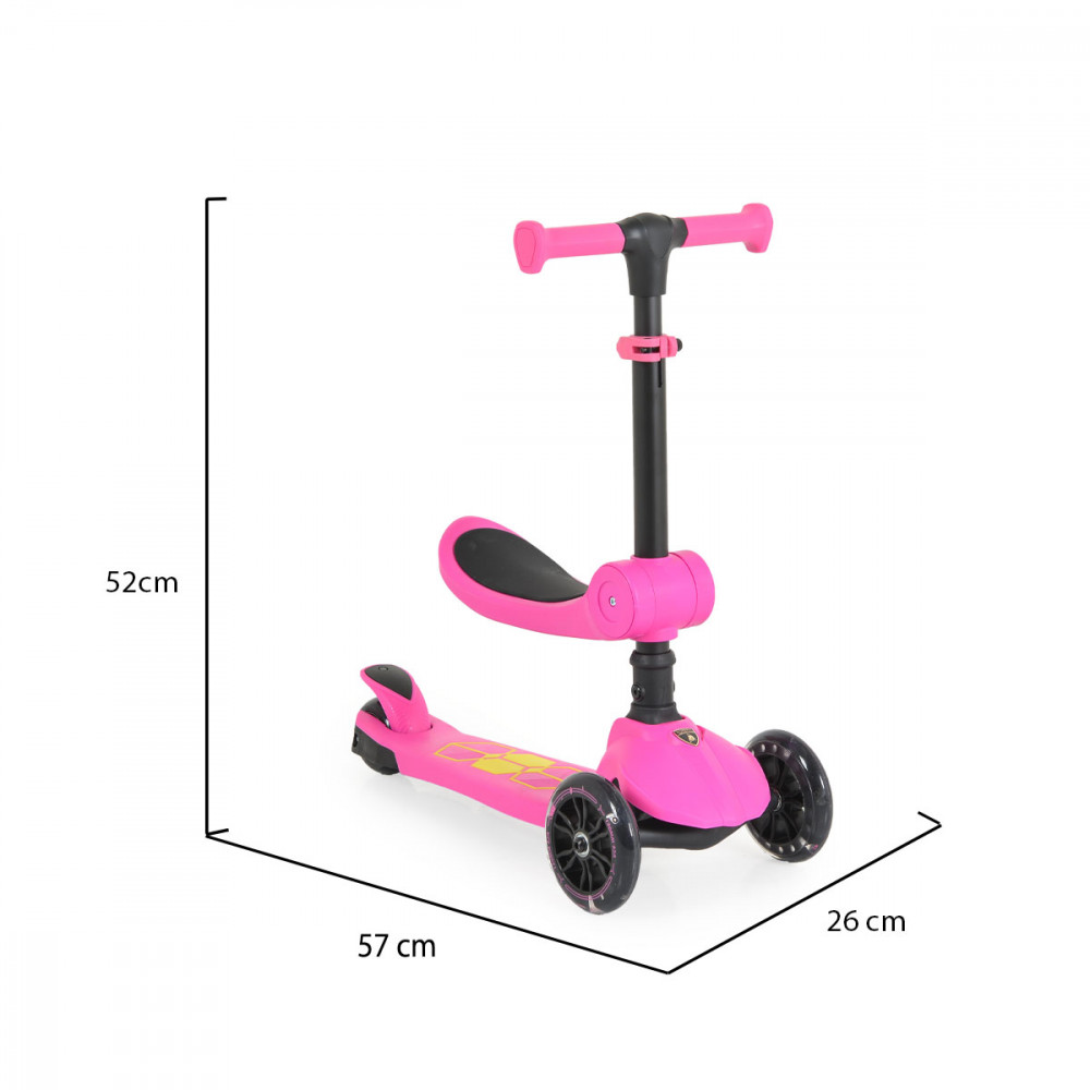 Παιδικό πατίνι με κάθισμα 2 σε 1 Lamborghini.