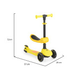 Η φωτογραφία δείχνει Παιδικό πατίνι με κάθισμα 2 σε 1 Lamborghini.