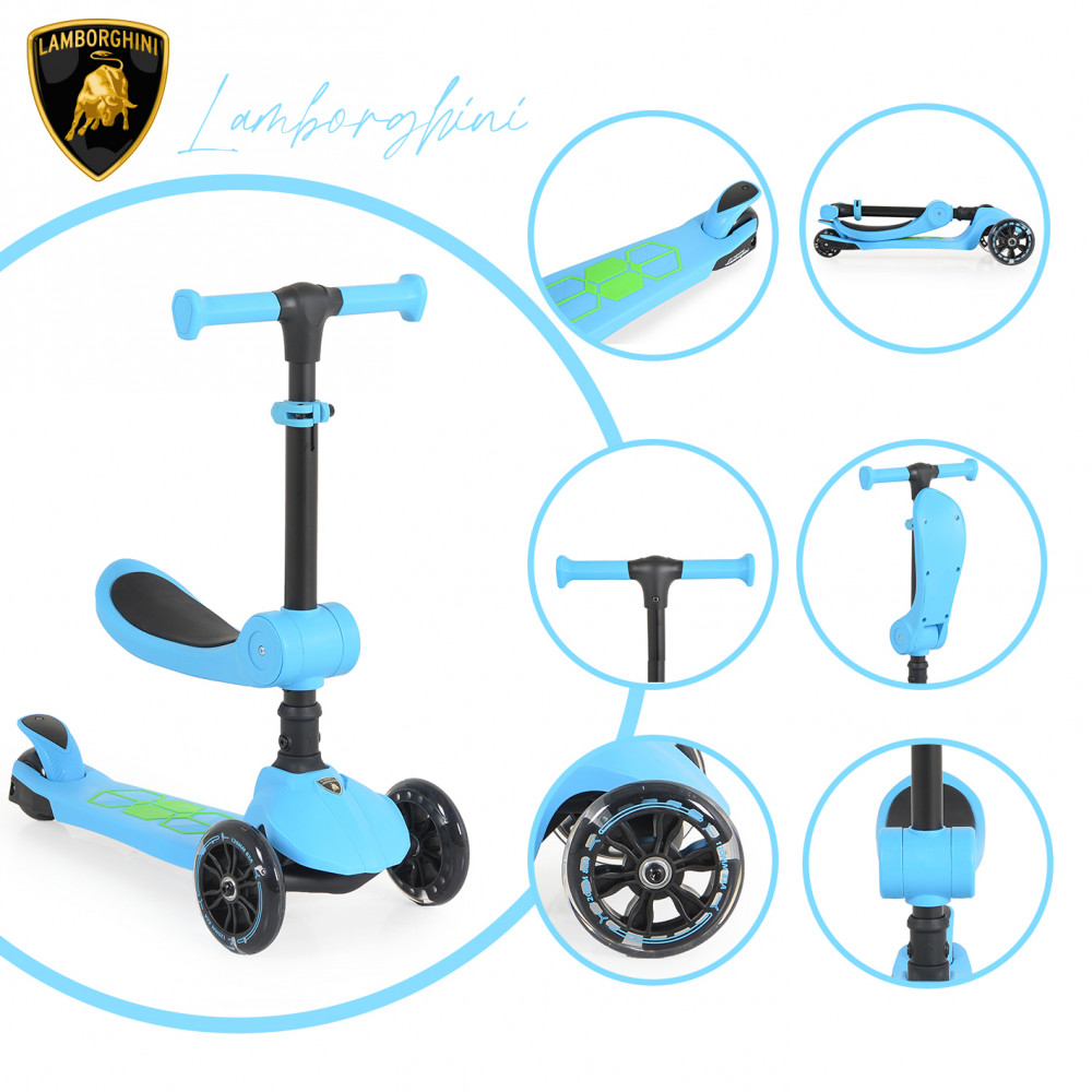 Παιδικό πατίνι με κάθισμα 2 σε 1 Lamborghini.