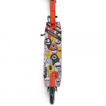 Η φωτογραφία δείχνει Byox Scooter Monster Blue Πτυσσόμενο σκούτερ αλουμινίου με τροχούς PU 200x30 mm.