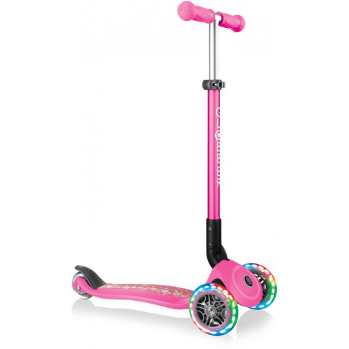 Globber Scooter Primo Foldable Fantasy Lights Flowers Neon Pink 434-110