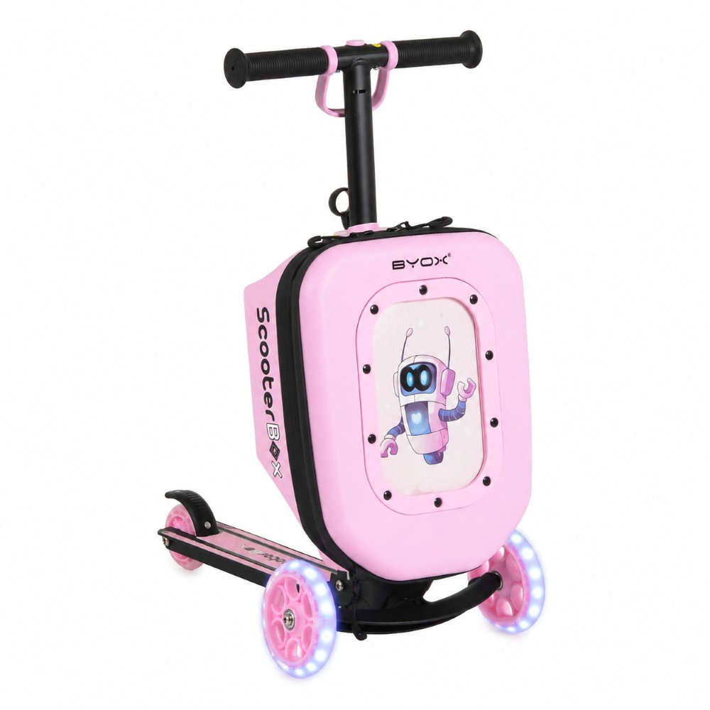 BYOX ΠΑΤΙΝΙ 2 ΣΕ 1 SCOOTERBOX ΜΕ ΒΑΛΙΤΣΑΚΙ ΑΕΡΟΠΛΑΝΟΥ ΡΟΖ 3801005300594