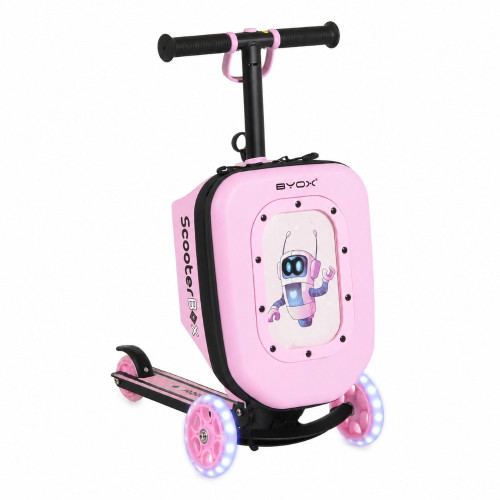 BYOX ΠΑΤΙΝΙ 2 ΣΕ 1 SCOOTERBOX ΜΕ ΒΑΛΙΤΣΑΚΙ ΑΕΡΟΠΛΑΝΟΥ ΡΟΖ 3801005300594