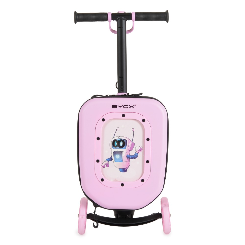 BYOX ΠΑΤΙΝΙ 2 ΣΕ 1 SCOOTERBOX ΜΕ ΒΑΛΙΤΣΑΚΙ ΑΕΡΟΠΛΑΝΟΥ ΡΟΖ 3801005300594