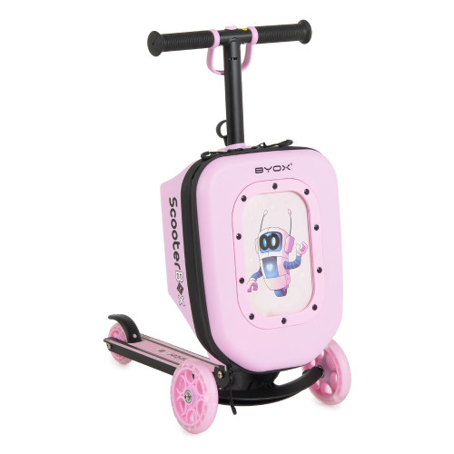 BYOX ΠΑΤΙΝΙ 2 ΣΕ 1 SCOOTERBOX ΜΕ ΒΑΛΙΤΣΑΚΙ ΑΕΡΟΠΛΑΝΟΥ ΡΟΖ 3801005300594