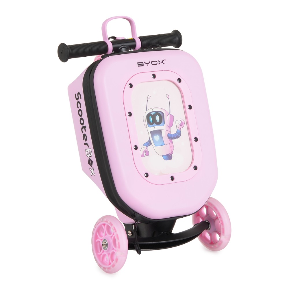 BYOX ΠΑΤΙΝΙ 2 ΣΕ 1 SCOOTERBOX ΜΕ ΒΑΛΙΤΣΑΚΙ ΑΕΡΟΠΛΑΝΟΥ ΡΟΖ 3801005300594