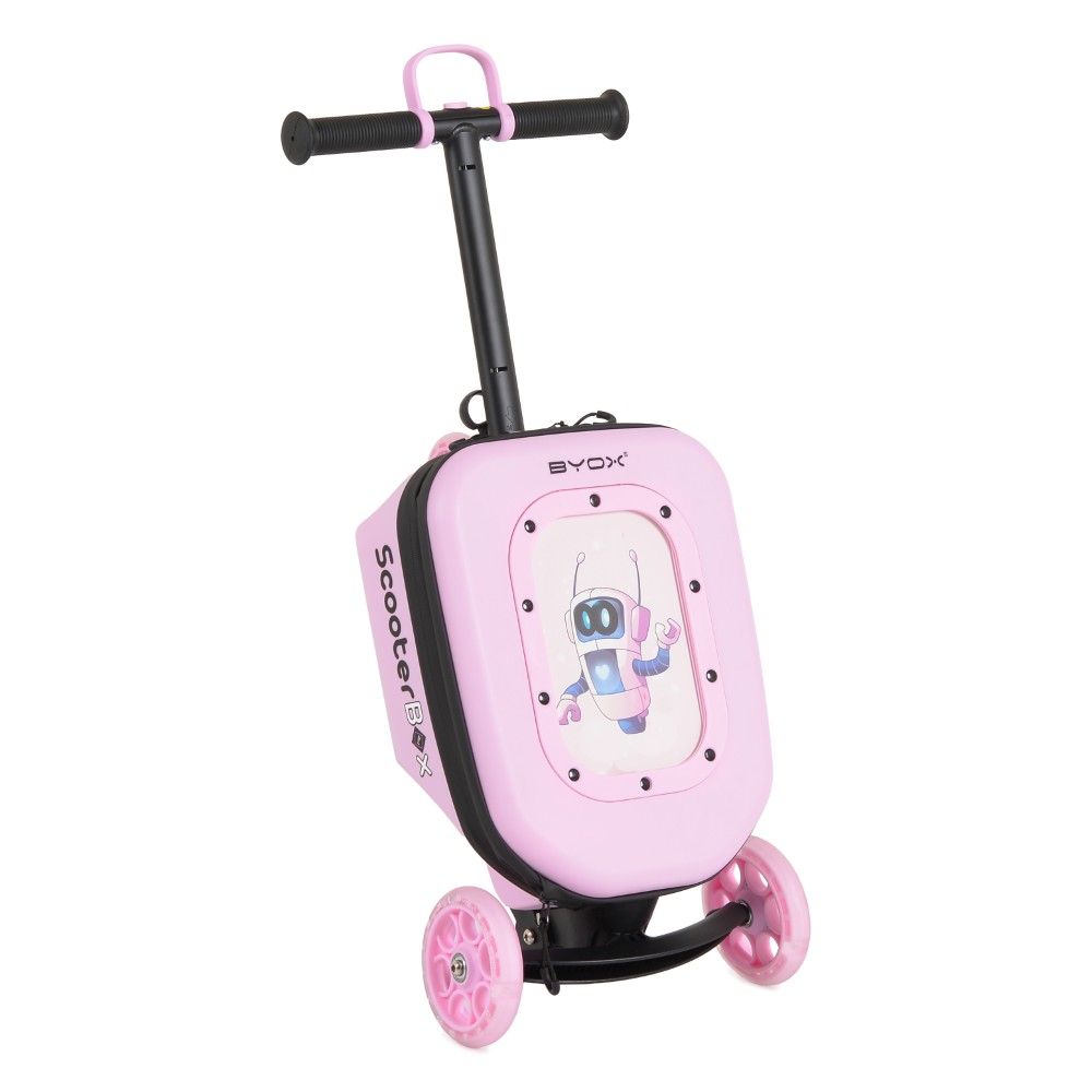 BYOX ΠΑΤΙΝΙ 2 ΣΕ 1 SCOOTERBOX ΜΕ ΒΑΛΙΤΣΑΚΙ ΑΕΡΟΠΛΑΝΟΥ ΡΟΖ 3801005300594