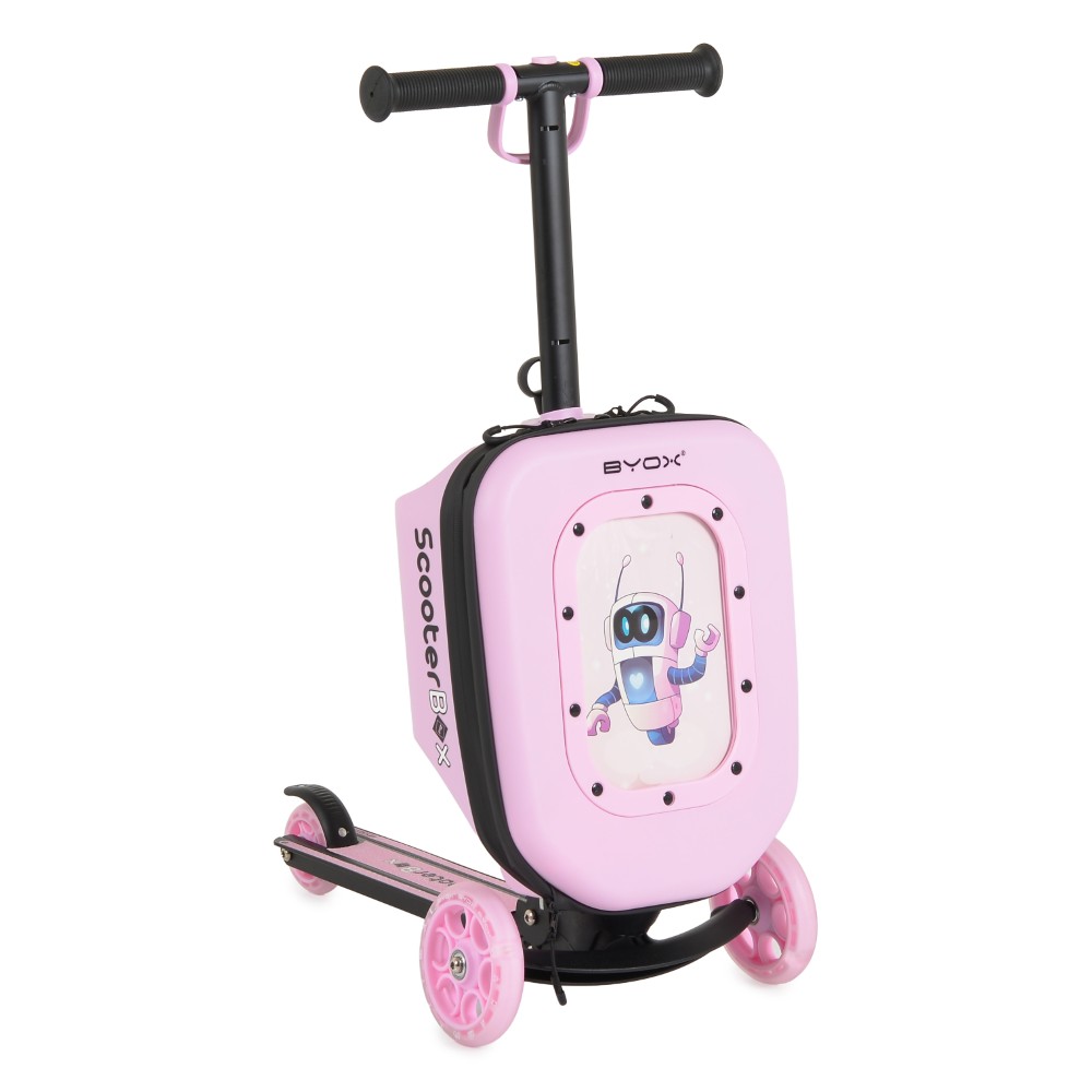 BYOX ΠΑΤΙΝΙ 2 ΣΕ 1 SCOOTERBOX ΜΕ ΒΑΛΙΤΣΑΚΙ ΑΕΡΟΠΛΑΝΟΥ ΡΟΖ 3801005300594