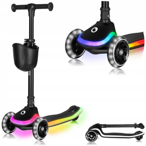 Lionelo Mey Πατίνι Πτυσσόμενο Με Led Black Onyx 590377172827