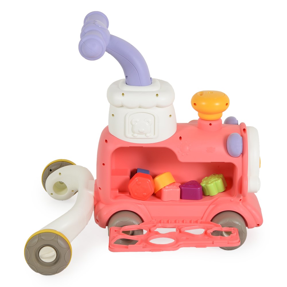 MONI TOYS ΠΕΡΠΑΤΟΥΡΑ 3 ΣΕ 1 6063 HAPPY TRAIN PINK 3801005602438