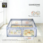 Το σετ παρκοκρέβατου GameZone της Moni έχει σχεδιαστεί για παιδιά ηλικίας 6 έως 36 μηνών, παρέχοντας ένα ασφαλές, άνετο και διασκεδαστικό περιβάλλον παιχνιδιού.