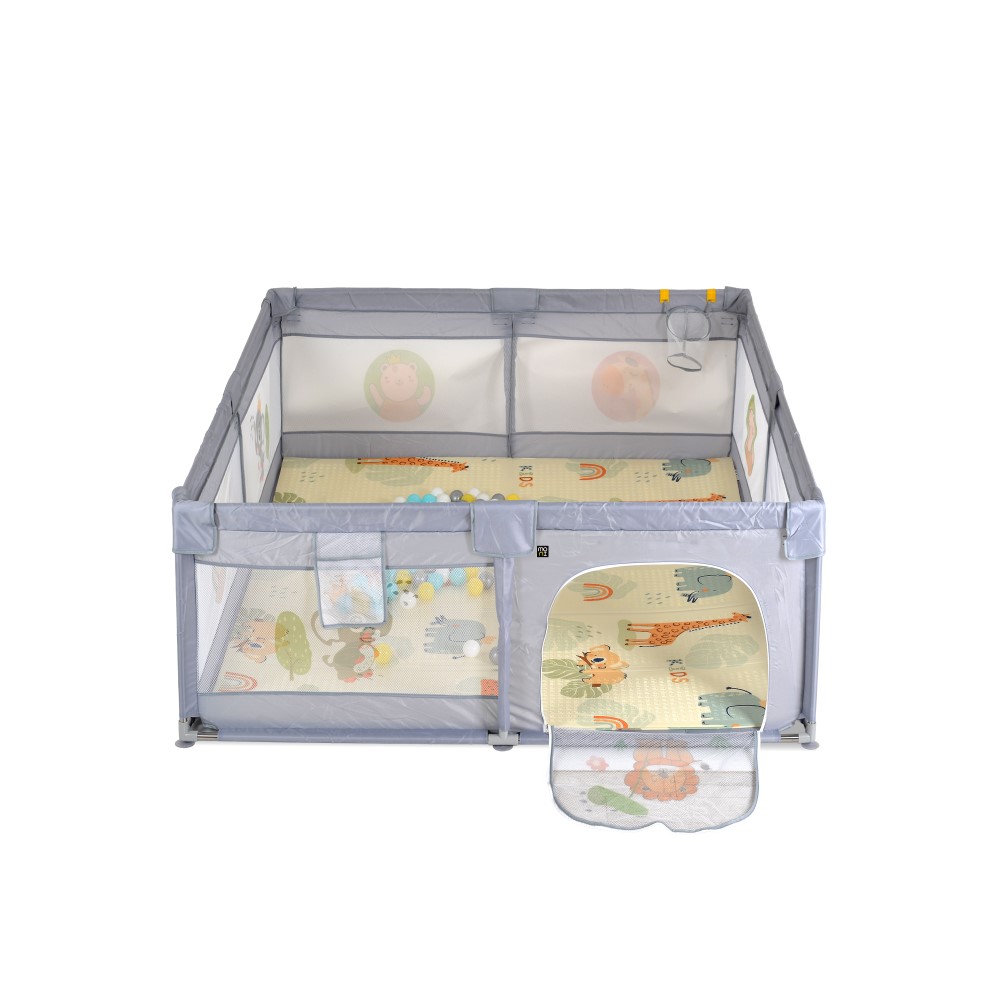 Το σετ παρκοκρέβατου GameZone της Moni έχει σχεδιαστεί για παιδιά ηλικίας 6 έως 36 μηνών, παρέχοντας ένα ασφαλές, άνετο και διασκεδαστικό περιβάλλον παιχνιδιού.