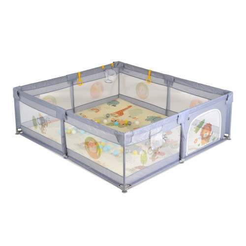 MONI ΠΑΡΚΟ ΜΕ ΣΤΡΩΜΑ ΠΑΙΧΝΙΔΙΟΥ 180/200CM GREY 3801005210398