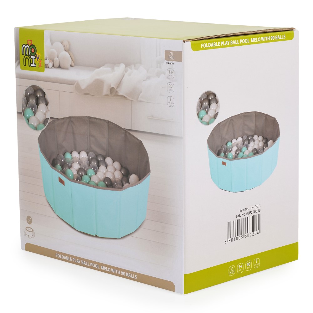 MONI TOYS ΠΤΥΣΣΟΜΕΝΗ ΠΙΣΙΝΑ ΜΕ ΜΠΑΛΕΣ MELO MINT 3801005602254