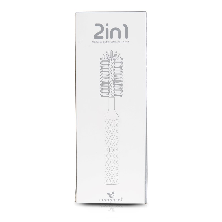 Η φωτογραφία δείχνει ΝΕΑ τεχνολογία ηλεκτρικής βούρτσας για ευκολότερο και άνετο καθάρισμα των μπιμπερό και των θηλών.