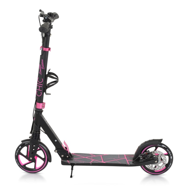 Αναδιπλούμενο αλουμινένιο kick scooter με πίσω δισκόφρενο.