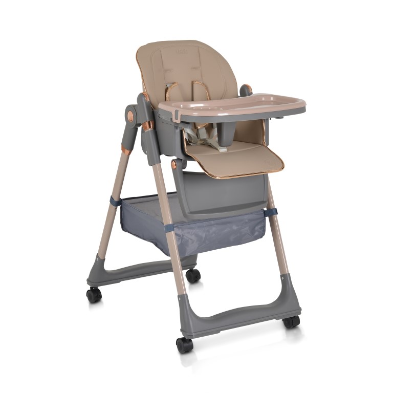 Καρεκλάκι Φαγητού Moni LindoΣετ παιδικό καρεκλάκι,σαλιάρα σιλικόνης,κουτάλι και πιρούνι,μαξιλάρι PU,4 ρόδες με πώματα,δίσκος τροφοδοσίας 2 στρώσεων,4 θέσεις του δίσκου τροφοδοσίας,3 θέσεις πλάτης, 5 θέσεις ύψους,3 θέσεις γωνίας στήριγμα ποδιών,μαξιλαράκια ώμων,σύστημα συγκράτησης 5 σημείων.