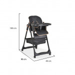 Η φωτογραφία δείχνει Καρεκλάκι Φαγητού Moni LindoΣετ παιδικό καρεκλάκι,σαλιάρα σιλικόνης,κουτάλι και πιρούνι,μαξιλάρι PU,4 ρόδες με πώματα,δίσκος τροφοδοσίας 2 στρώσεων,4 θέσεις του δίσκου τροφοδοσίας,3 θέσεις πλάτης, 5 θέσεις ύψους,3 θέσεις γωνίας στήριγμα ποδιών,μαξιλαράκια ώμων,σύστημα συγκράτηση