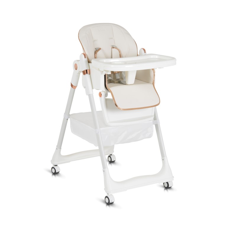 Η φωτογραφία δείχνει Καρεκλάκι Φαγητού Moni LindoΣετ παιδικό καρεκλάκι,σαλιάρα σιλικόνης,κουτάλι και πιρούνι,μαξιλάρι PU,4 ρόδες με πώματα,δίσκος τροφοδοσίας 2 στρώσεων,4 θέσεις του δίσκου τροφοδοσίας,3 θέσεις πλάτης, 5 θέσεις ύψους,3 θέσεις γωνίας στήριγμα ποδιών,μαξιλαράκια ώμων,σύστημα συγκράτηση