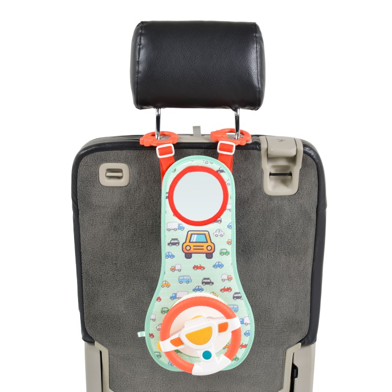 Η φωτογραφία δείχνει Moni Κρεμαστό Παιχνίδι Αυτοκινήτου Car toy Baby Pilot HE0623 3800146224318Ενσωματώνει ένα πολύχρωμο τιμόνι και λεβιέ ταχυτήτων με φώτα, ήχους αυτοκινήτων, υπέροχες μελωδίες και ένα μεγάλο ασφαλή καθρέφτη για μωρά.