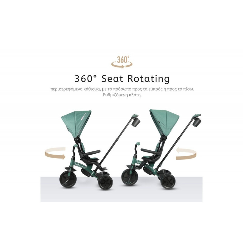 Qplay Elite Platinum Τρίκυκλο Ποδήλατο 6-Σε-1 Για 10-72 Μηνών Green&nbsp;Το Απόλυτο Πολυμορφικό Τρίκυκλο για Μοναδικές ΒόλτεςΤο QPlay Elite Platinum 6-σε-1 είναι ένα προηγμένο τρίκυκλο που συνδυάζει κομψότητα, ασφάλεια και ευελιξία.