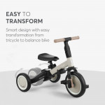 Η φωτογραφία δείχνει Το Flip είναι ένα πολυλειτουργικό τρίκυκλο που μπορεί να χρησιμοποιηθεί με 4 διαφορετικούς τρόπους - Push Mode, Tricycle, Balance Bike και Bike, προσφέροντας στα παιδιά περισσότερη διασκέδαση και άνεση εν κινήσει.