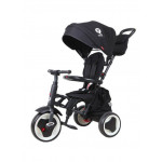 Η φωτογραφία δείχνει Qplay Rito Plus Eva Αναδιπλούμενο Τρίκυκλο Ποδηλατάκι 10 - 72 μηνών BlackΤρίκυκλο ποδήλατο που ακολουθεί την ανάπτυξη του παιδιού από 10 έως 72 μηνώνΡυθμιζόμενο καθ’ ύψος τιμόνι γονέαΑναδιπλούμενο – αφαιρούμενο σκίαστρο με UV προστασία UPF 50+Πλάτη καθίσματος με 2 θέσεις ανάκλισ