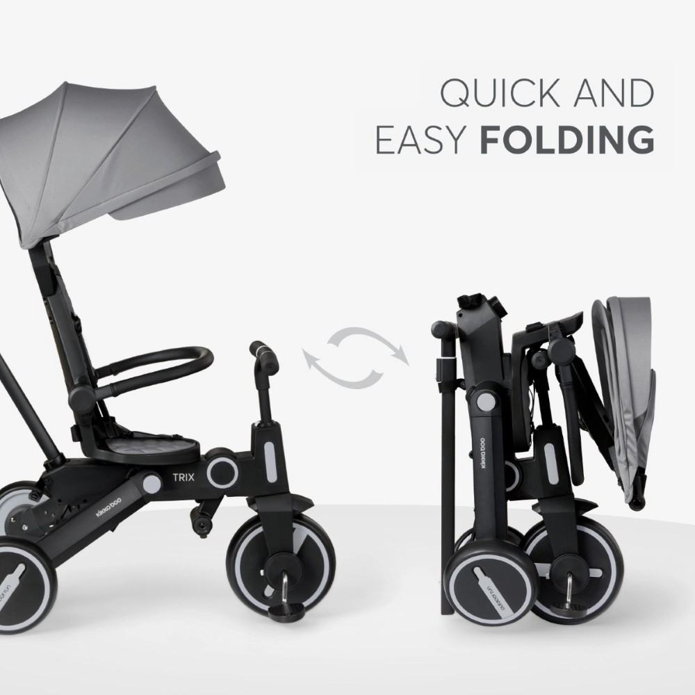 Η φωτογραφία δείχνει Τρίκυκλο Ποδήλατο Kikka boo 7in1 Trix GreyΤο Trix είναι ένα πολυλειτουργικό τρίκυκλο που μπορεί να χρησιμοποιηθεί με 7 διαφορετικούς τρόπους, προσφέροντας στα παιδιά περισσότερη διασκέδαση και άνεση.