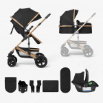 Πολυκαρότσι της εταιρείας Kikka Boo κατασκευασμένο απο πολυτελή υφάσματα και σκελετό αλουμινίου με ανοξείδωτη επίστρωση.