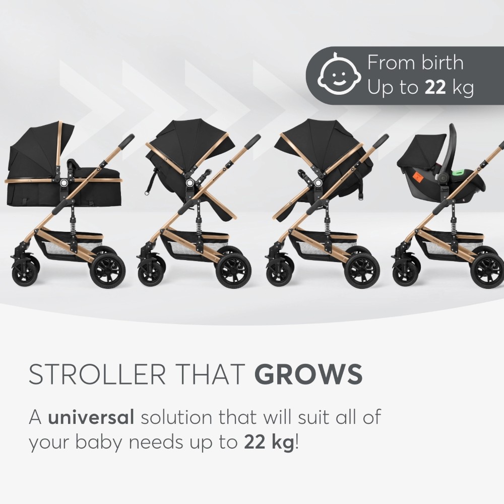 Πολυκαρότσι της εταιρείας Kikka Boo κατασκευασμένο απο πολυτελή υφάσματα και σκελετό αλουμινίου με ανοξείδωτη επίστρωση.