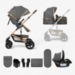 Πολυκαρότσι της εταιρείας Kikka Boo κατασκευασμένο απο πολυτελή υφάσματα και σκελετό αλουμινίου με ανοξείδωτη επίστρωση.