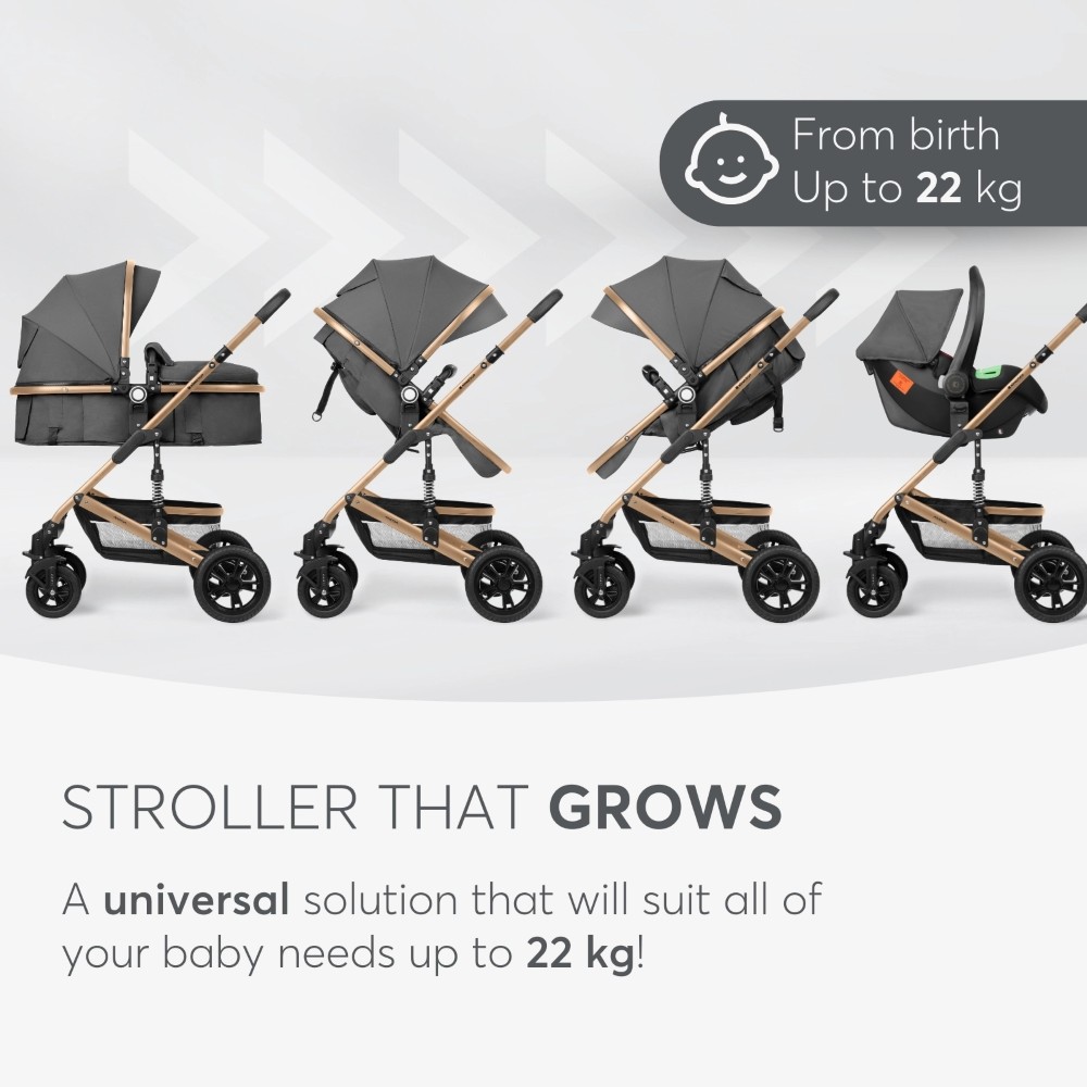 Πολυκαρότσι της εταιρείας Kikka Boo κατασκευασμένο απο πολυτελή υφάσματα και σκελετό αλουμινίου με ανοξείδωτη επίστρωση.