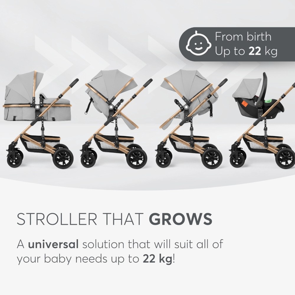 Η φωτογραφία δείχνει Πολυκαρότσι της εταιρείας Kikka Boo κατασκευασμένο απο πολυτελή υφάσματα και σκελετό αλουμινίου με ανοξείδωτη επίστρωση.