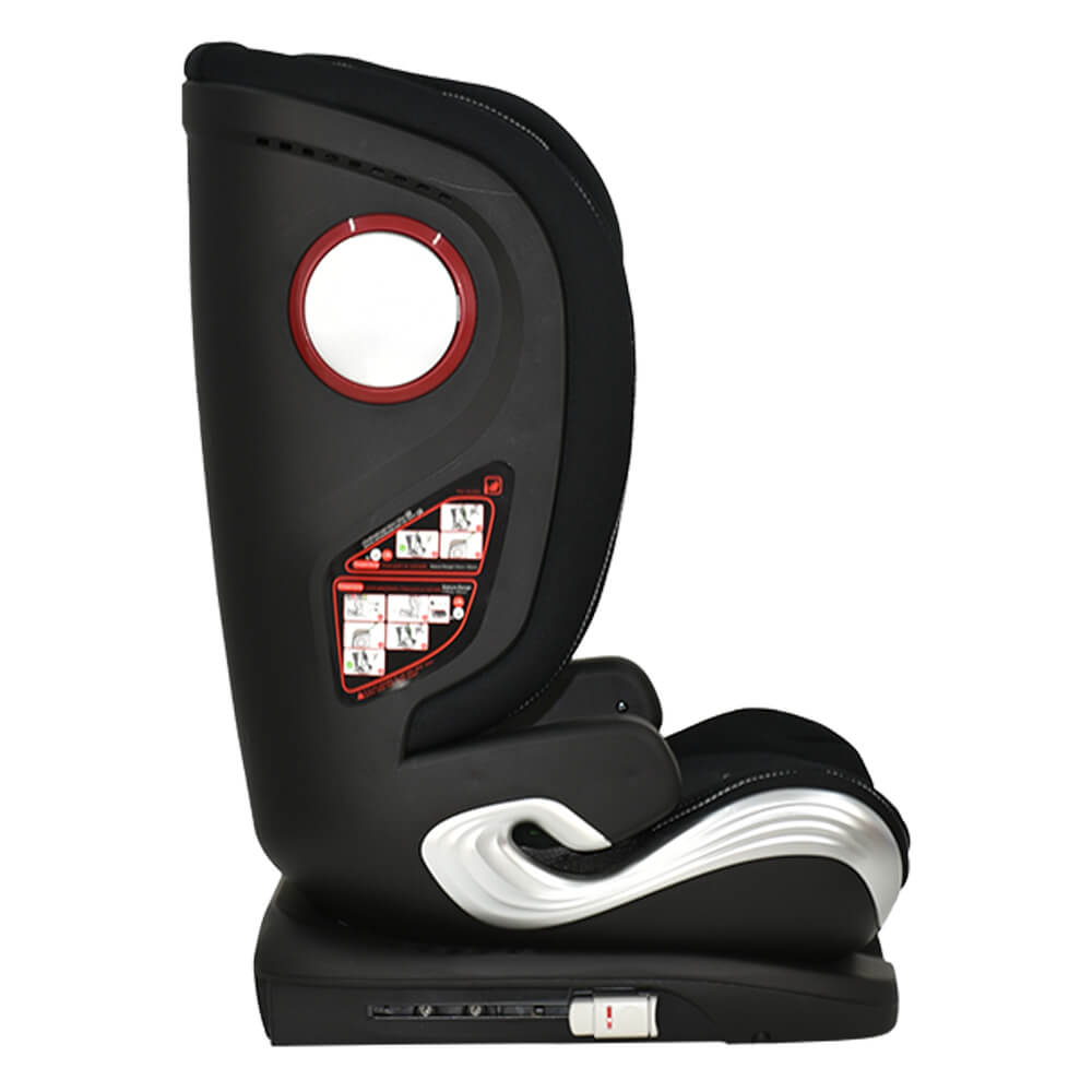 Η φωτογραφία δείχνει Το Leon Plus i-Size είναι τo νέο παιδικό κάθισμα αυτοκινήτου της Bebe Stars, το οποίο μπορεί να χρησιμοποιηθεί για παιδιά με ύψος 100-150cm, διαθέτοντας επαρκή χώρο και προσφέροντας άνεση και ασφάλεια για το παιδί σας.