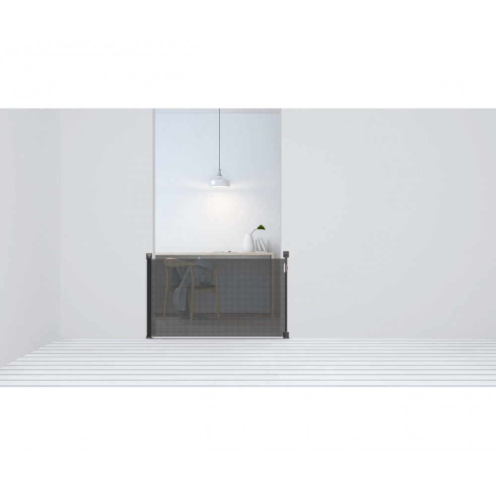 Η φωτογραφία δείχνει Η αναδιπλούμενη παιδική πόρτα FreeON Sigma είναι ένας συνδυασμός ασφάλειας, ευκολίας χρήσης και κομψότητας.