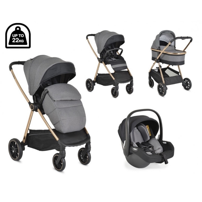 Η φωτογραφία δείχνει CANGAROO ΠΟΛΥΚΑΡΟΤΣΙ ΑΝΤΙΣΤΡΕΨΙΜΟ 3 ΣΕ 1 HYDRA GREY.