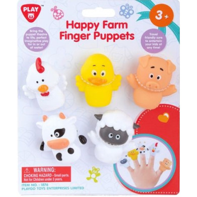 Playgo Ζωάκια Happy Finger Puppets - 2 Σχέδια (1880).