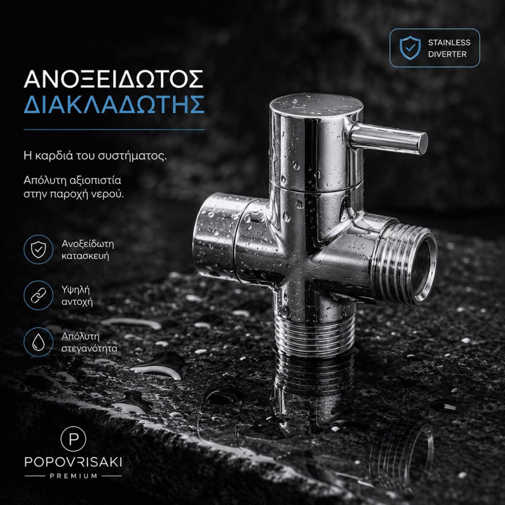 Popovrisaki Premium - Σετ Μπιντέ με Νέα Βάση Στήριξης PV200