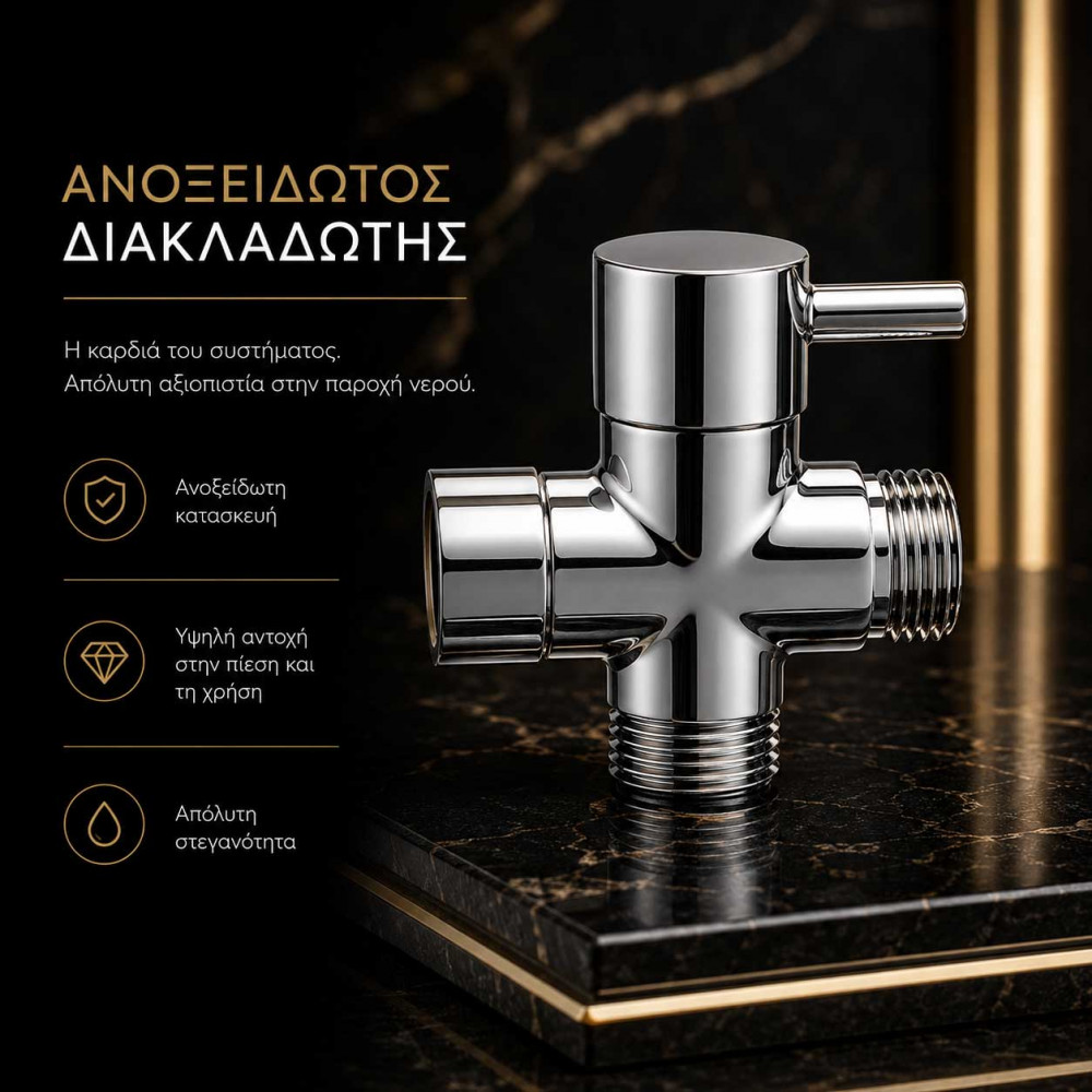 Popovrisaki Platinum - Σετ Μπιντέ Τουαλέτας Solid Brass PV300