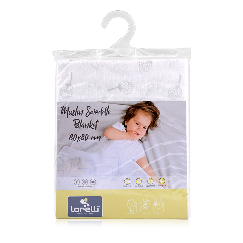 Βρεφική πάνα φασκιώματος από ύφασμα μουσελίνας&nbsp;της εταιρείας LorelliΕίναι κατασκευασμένη απο 100% βαμβακερό ύφασμα με μαλακή υφήΔιαστάσεις: 80/80 cmΔιατίθεται σε ποικιλία χρωμάτων