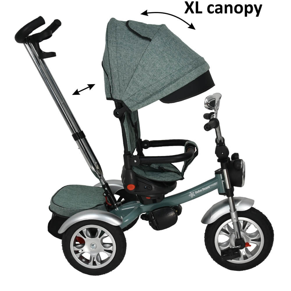 Η φωτογραφία δείχνει Το ποδήλατο&nbsp; Chopper Black 6 in 1 της Bebe Stars έχει σχεδιαστεί για μωρά από 9 μηνών και παρέχει ομαλή οδήγηση για τη μετάβαση από τη λειτουργία του καροτσιού σε αυτή του ποδηλάτου.