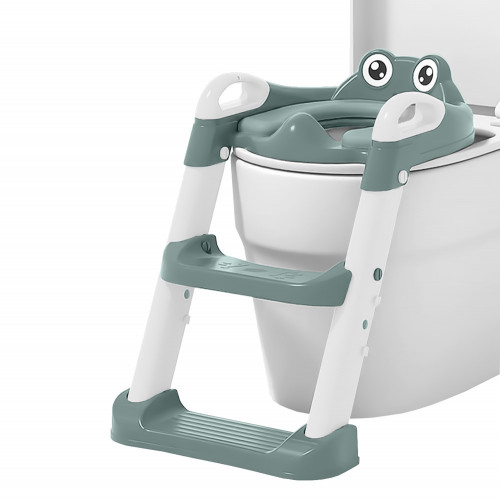 BEBE STARS ΚΑΘΙΣΜΑ ΤΟΥΑΛΕΤΑΣ ΜΕ ΧΕΡΟΥΛΙΑ ΚΑΙ ΣΚΑΛΟΠΑΤΑΚΙΑ FROG FOREST GREEN 56-176