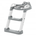 Η φωτογραφία δείχνει Εκπαιδευτικό κάθισμα τουαλέτας Frog με σκαλοπάτια και χερούλια με σκοπό το παιδί σας να έχει πρόσβαση στην τουαλέτα ενηλίκων.