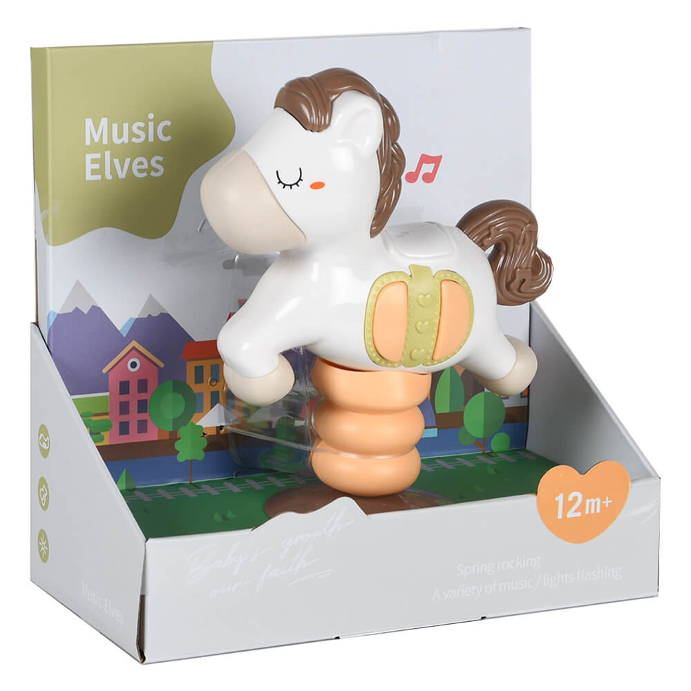 Η φωτογραφία δείχνει Το κουνιστό αλογάκι (swing horse) είναι ένα παιχνίδι με βεντούζα, ώστε να στερεώνεται παντού και να συντροφεύει το παιδάκι σας σε κάθε χώρο που πηγαίνει.