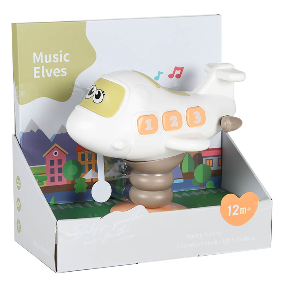 Το κουνιστό αεροπλανάκι (swing airplane) είναι ένα παιχνίδι με βεντούζα, ώστε να στερεώνεται παντού και να συντροφεύει το παιδάκι σας σε κάθε χώρο που πηγαίνει.