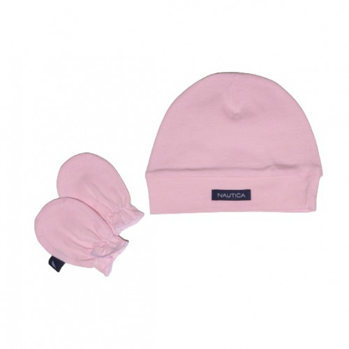 NAUTICA DES 16 ΣΕΤ ΣΚΟΥΦΑΚΙ & 2 ΓΑΝΤΑΚΙΑ ΡΟΖ 49-9748/16