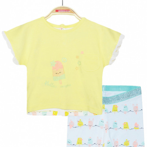 ENERGIERS ΒΡΕΦΙΚΟ ΣΕΤ T-SHIRT ΣΟΡΤΣΑΚΙ ΚΙΤΡΙΝΟ 14-221411-0
