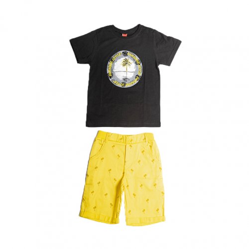Joyce κίτρινο σετ μπλουζάκι παντελόνι για αγόρι 211772