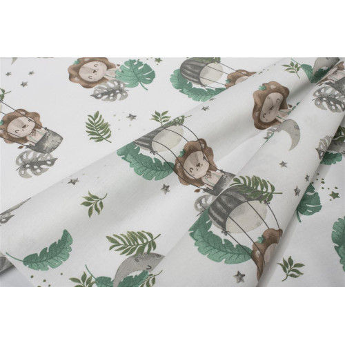 Πάνα Χασέ bebe Lion 534 80X80 Green 100% Cotton 31111328041