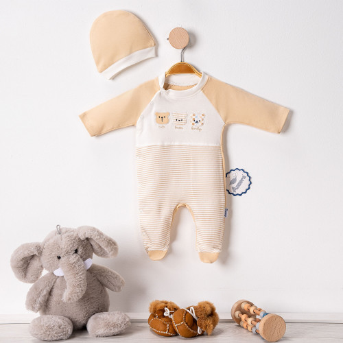 ΒΡΕΦΙΚΟ ΦΟΡΜΑΚΙ ΜΕ ΣΚΟΥΦΑΚΙ BEARS BEIGE 006.ANNORA.0259-BEIGE